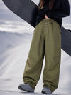 Women's Workwear Raw Utility Rivet Denim Snowboard Pants – Oversized Fit with Double Back Pocket
