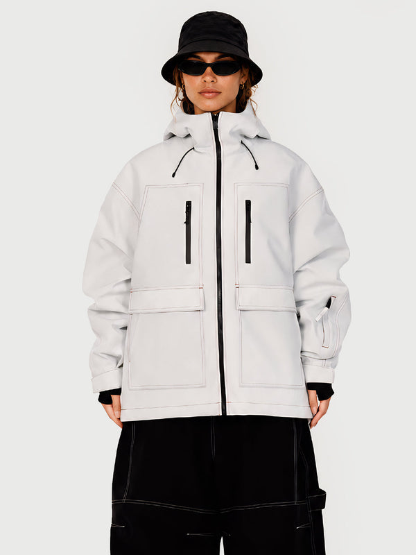 Women's UrbanCraft Street Utility Freestyle Snowboard Jacket – Reflective Hood & Workwear Style