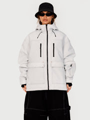 Women's UrbanCraft Street Utility Freestyle Snowboard Jacket – Reflective Hood & Workwear Style