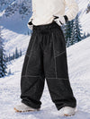 Men's Wild Motion Super Baggy Snow Pants – Multi Pocket Reflective Colorblock Design