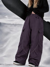 Women's Camden Punk Reflective Street Utility Baggy Cargo Snowboard Pants – Freestyle Fit