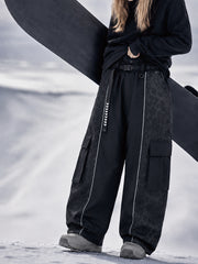 Women's Reflective Wild Motion Colorblock Extra Baggy Snowboard Pants