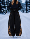 Women's Hyper Flux Jogger Baggy Snowboard Pants with Graffiti Panel & Reflective Line