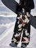 Women's Wild Motion Super Baggy Snow Pants – Reflective Colorblock Multi Pocket Design