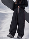 Women's Workwear Raw Utility Rivet Denim Snowboard Pants – Oversized Fit with Double Back Pocket