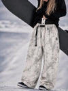Women's Urban Vibe Workwear-Inspired Rivet-Trim Wide Fit OG Baggy Snowboard Pants