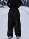 Women's Nightline Park Rider Reflective Trim Cargo Pockets Baggy Snow Pants