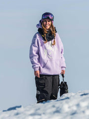 Women's Snowall Unisex Mountain Snowscape Water Resistant Hoodie