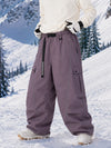 Men's Wild Motion Reflective Cargo Pockets Extra Baggy Snowboard Pants