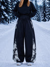 Women's Hyper Flux Jogger Baggy Snowboard Pants with Graffiti Panel & Reflective Line