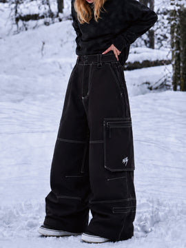 Women's Utility Wild Soul Crew Heavy Stitch Cargo Baggy Fit Snowboard Pants