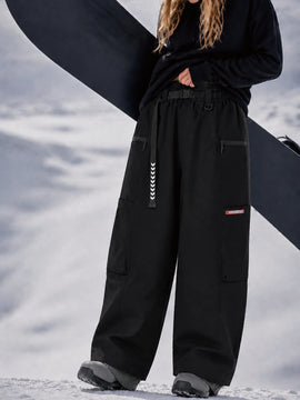 Women's Utility Techline Durable Stretch Cargo Baggy Freestyle Fit Snowboard Pants