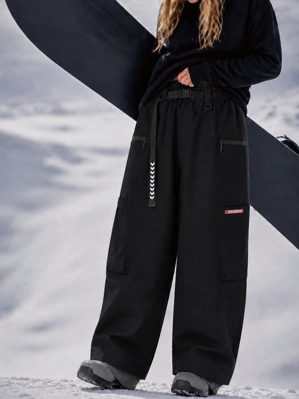 Women's Utility Techline Durable Stretch Cargo Baggy Freestyle Fit Snowboard Pants