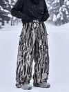 Women's Nightline Park Rider Reflective Trim Cargo Pockets Baggy Snow Pants