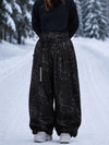 Women's Urban Vibe Workwear-Inspired Rivet-Trim Wide Fit OG Baggy Snowboard Pants