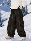 Men's Wild Motion Reflective Cargo Pockets Extra Baggy Snowboard Pants