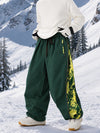 Men's Hyper Flux Side Zip Graffiti Panel Extra Baggy Freestyle Snow Pants