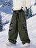 Men's Wild Motion Super Baggy Snow Pants – Multi Pocket Reflective Colorblock Design