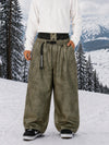 Men's Urban Vibe Workwear-Inspired Rivet-Trim Wide Fit OG Baggy Snowboard Pants