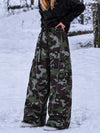 Women's Wild Motion Reflective Cargo Pockets Extra Baggy Snowboard  Pants