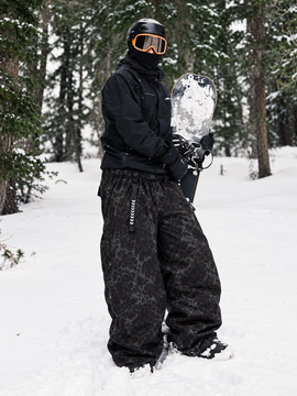 Men's Urban Vibe Workwear-Inspired Rivet-Trim Wide Fit OG Baggy Snowboard Pants