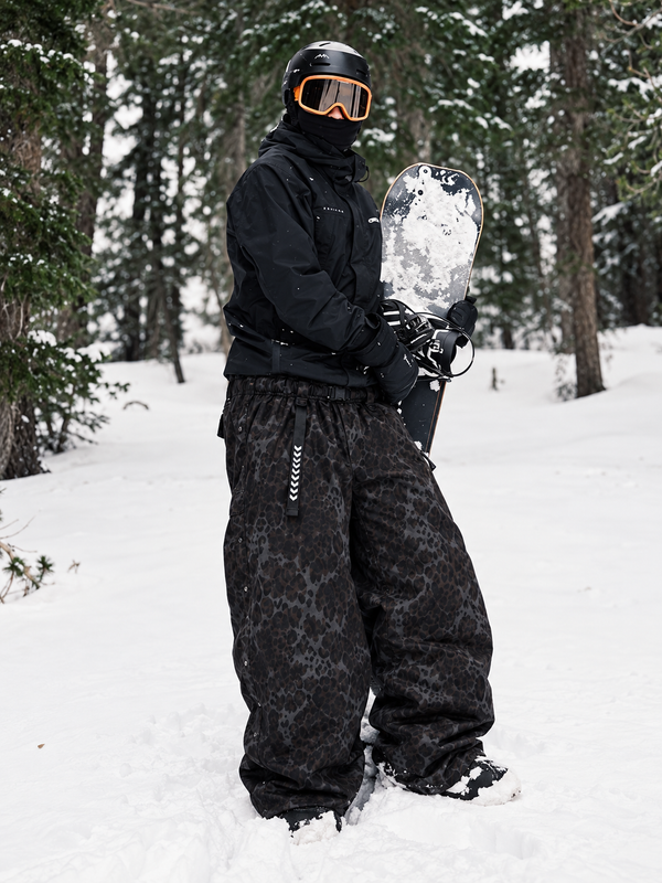 Men's Urban Vibe Workwear-Inspired Rivet-Trim Wide Fit OG Baggy Snowboard Pants