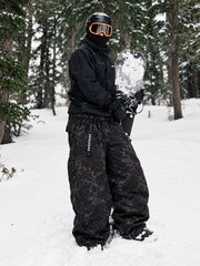 Men's Urban Vibe Workwear-Inspired Rivet-Trim Wide Fit OG Baggy Snowboard Pants