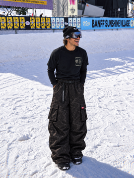 Men's Utility Cargo Baggy Snow Pants – Multi Pocket Street Belt Design