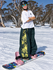 Women's Hyper Flux Extra Baggy Freestyle Snowboarding Pants with Side Zip Graffiti Panel