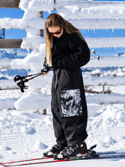 Women's Park Rider Hyper Flux Urban Graffiti Cargo Freestyle Baggy Snowboard Pants