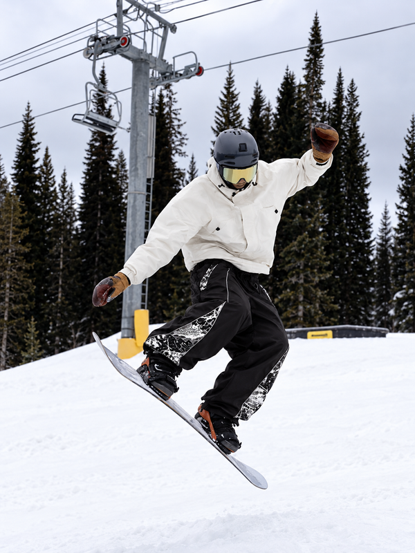 Men's Hyper Flux Jogger Baggy Snow Pants with Color Graffiti Panel & Reflective Line