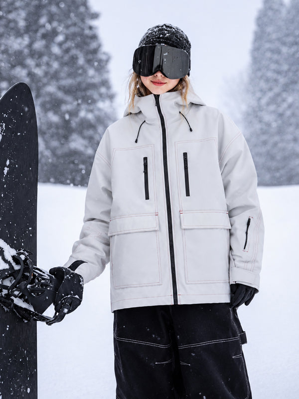 Women's UrbanCraft Street Utility Freestyle Snowboard Jacket – Reflective Hood & Workwear Style