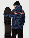 Women's Ultra Feral Camo Shark Half-Zip Pullover Anorak Snowboard Jacket – 15K Waterproof
