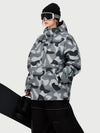 Women's Ultra Feral Camo Shark Half-Zip Pullover Anorak Snowboard Jacket – 15K Waterproof