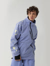 Men's Air Pose Oblique Zipper Wave Anorak Snow Jacket