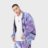 Mens PINGUP Hip Hop Snowboard Jacket Stylish Purple Ribbons Jacket