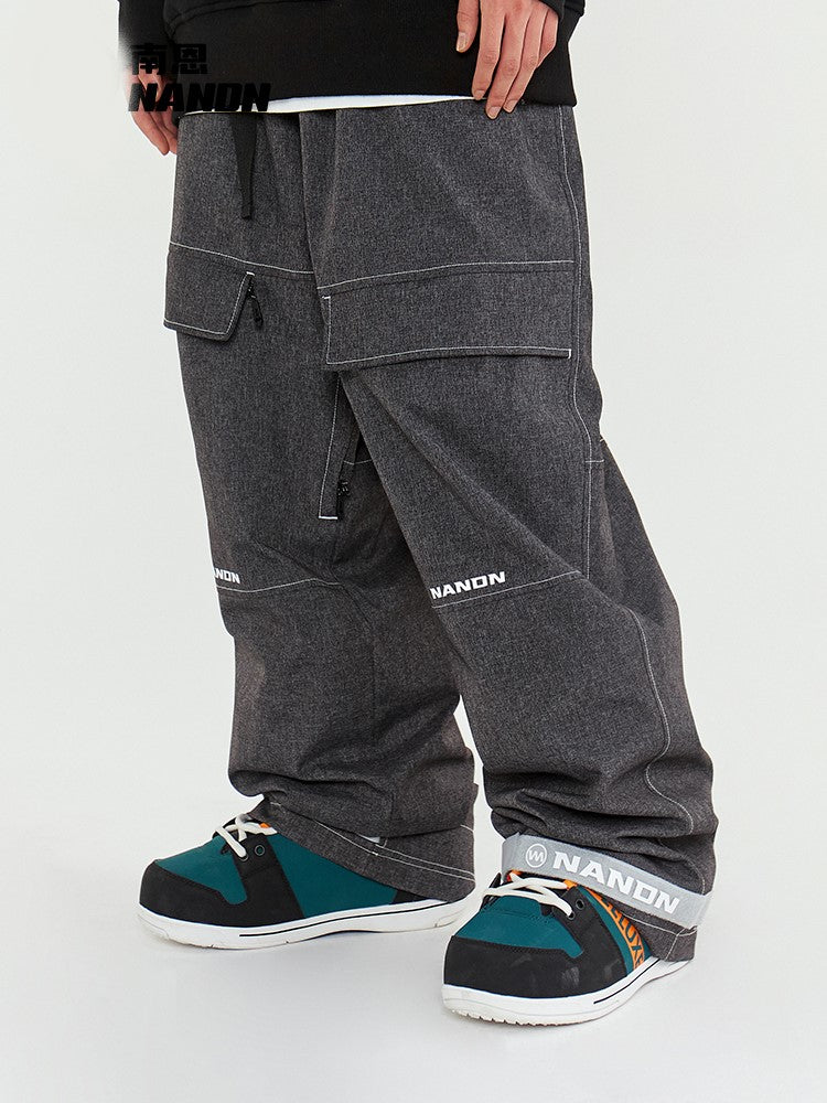 burton denim snowboard Men's Nandn Just Cool Snowboard Jeans Snow Pants Blue/L