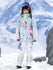 Girls Arctic Queen Cartoon Pattern Reflective Strip Ski Suits