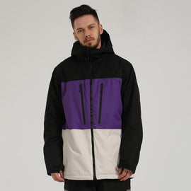Men's Gsou Snow Independent Colorblock Long Snow Jacket