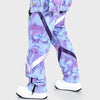 Mens PINGUP Hip Hop Snowboard Pants Stylish Purple Ribbons Pants