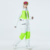 Women's Fluorescent Green Stylish One Piece Snow Suit