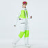 Women's Fluorescent Green Stylish One Piece Snow Suit