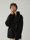 Men's Air Pose Oblique Zipper Letters Snowboard Jacket