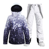 Women's SMN Mountain Freeze Colorful Print Waterproof Winter Snowboard Suit