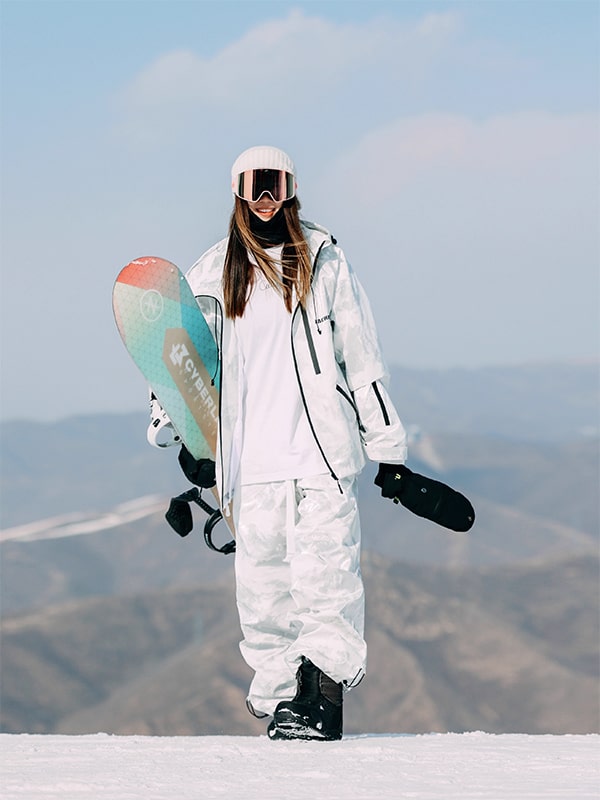 original snow gear Men's North White Snowsafari Ski & Snowboard Jacket & Pants Set