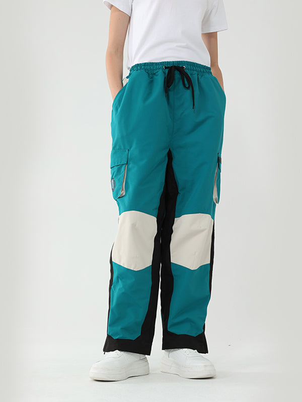Men's Air Pose Elastic Waist Block Cargo Snow Pants