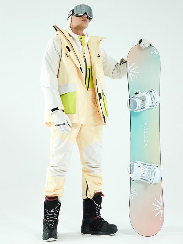 Men's Vector Winter Invitation Colorblock Snow Suits