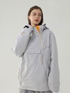 Women's Air Pose Oblique Zipper Letters Snowboard Jacket