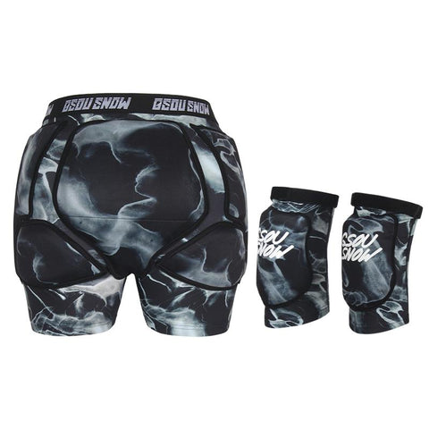 Men's Ski Snowboard Padded Impact Shorts Pants, Protective Gear & Knee Pads
