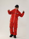 Women's Air Pose Mountain Breaker Stripe Cargo Snow Jacket & Pants